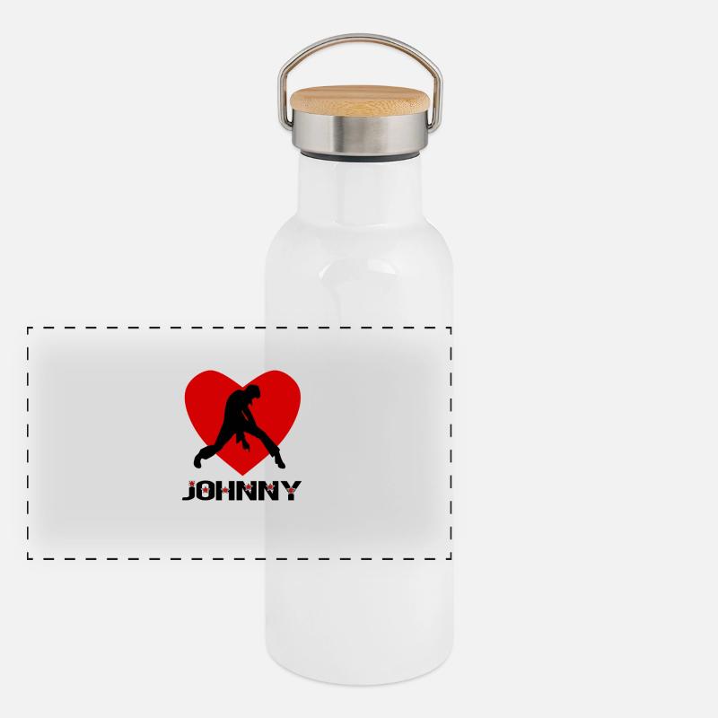Panorama Thermosflasche mit Bambusdeckel