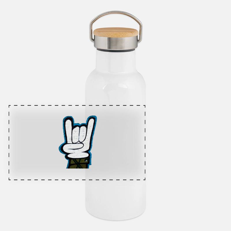 Panorama Thermosflasche mit Bambusdeckel