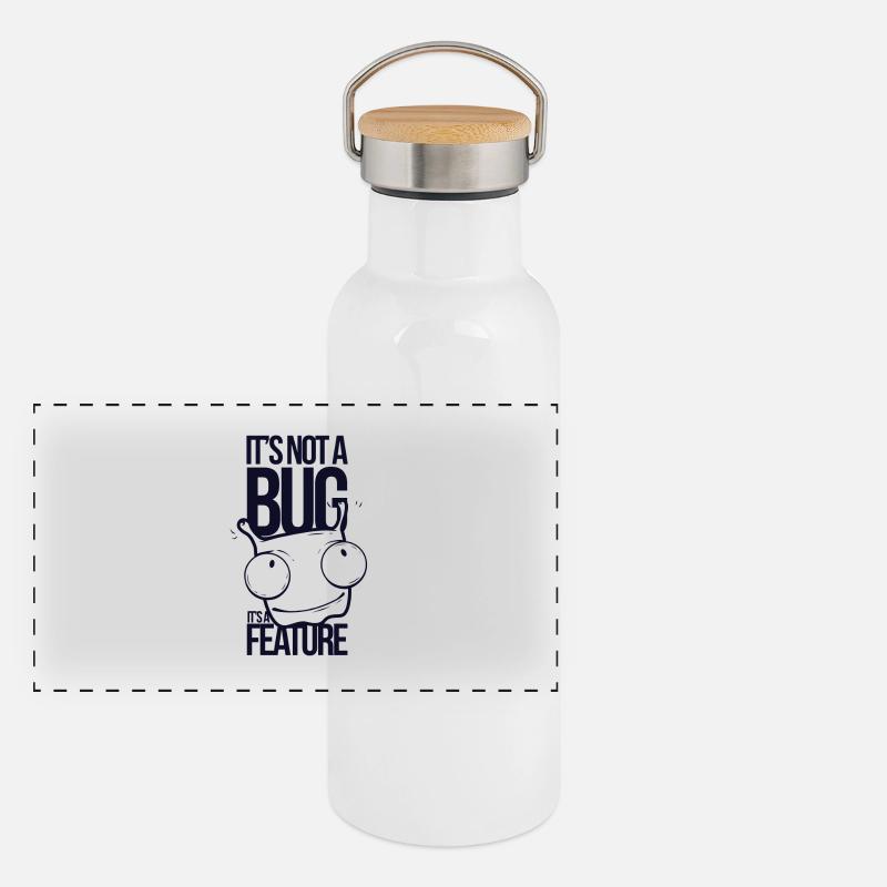 It's not a bug it's a feature Panoramic Thermal Bottle with Bamboo Lid