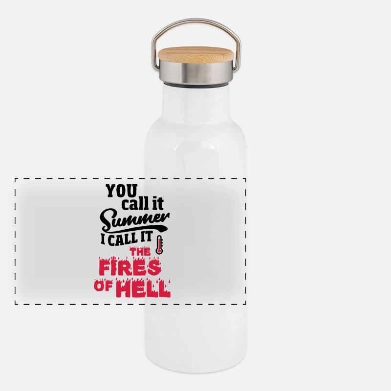 You call it summer, heat wave gift Panoramic Thermal Bottle with Bamboo Lid