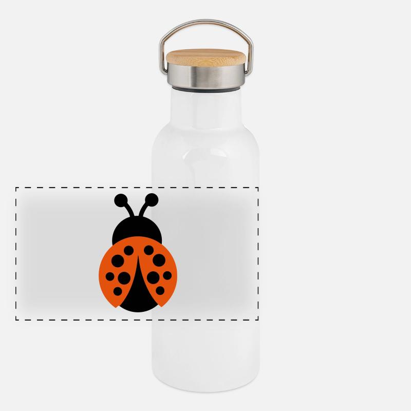 Ladybug Panoramic Thermal Bottle with Bamboo Lid