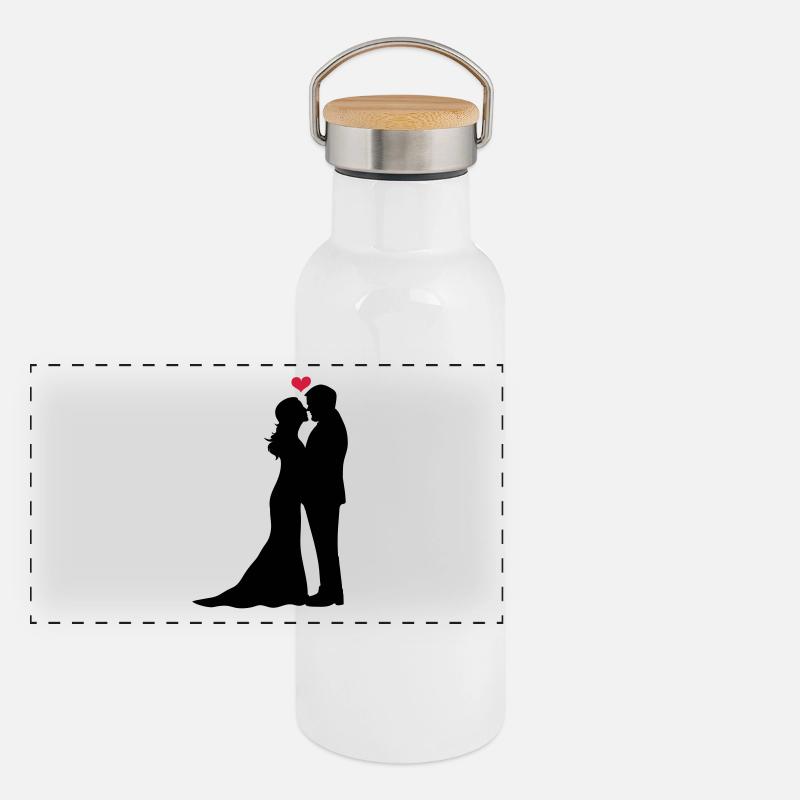 Newlyweds Panoramic Thermal Bottle with Bamboo Lid