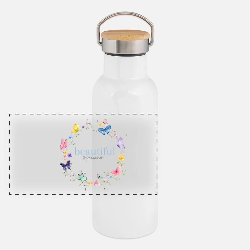 precious & beautiful Panorama Thermosflasche mit Bambusdeckel