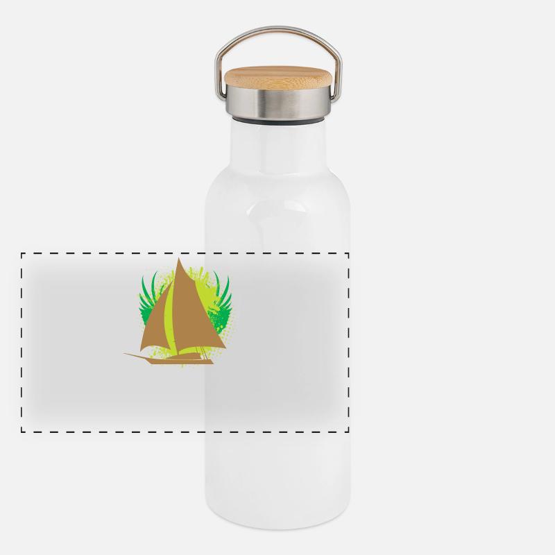 Vector background eu Panoramic Thermal Bottle with Bamboo Lid