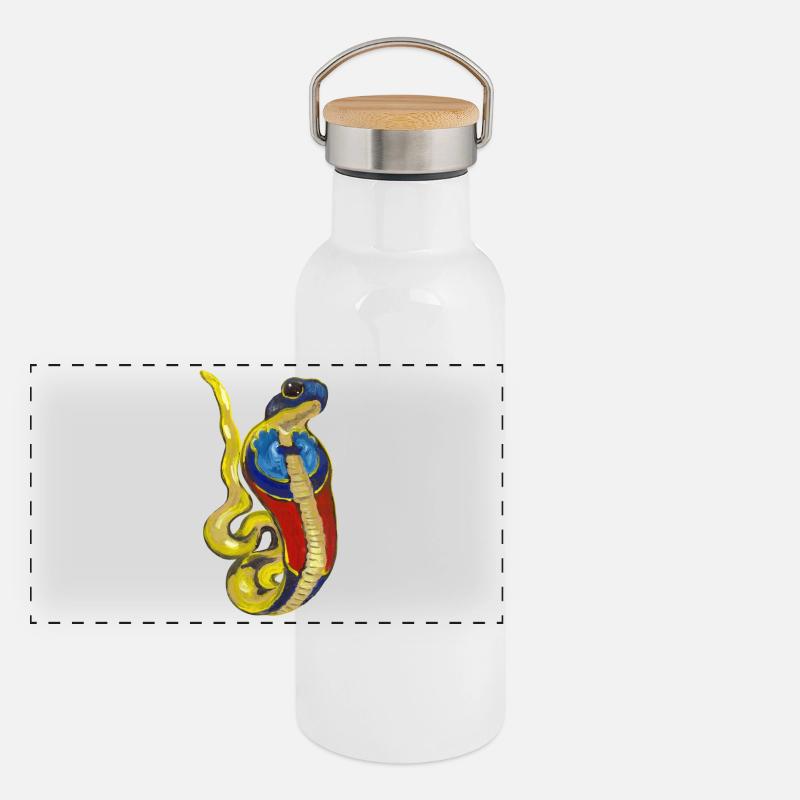 Cobra, divinité de l’Égypte ancienne Gourde isotherme avec bouchon en bambou