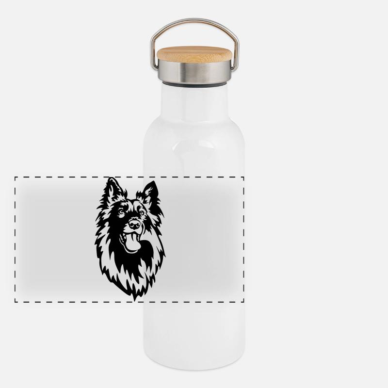 Groenendael Kopf Panorama Thermosflasche mit Bambusdeckel