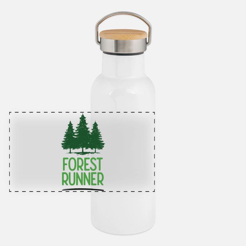 Coureur forestier Gourde isotherme avec bouchon en bambou