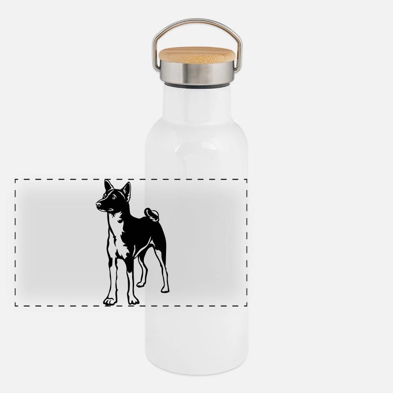 Basenji Gourde isotherme avec bouchon en bambou