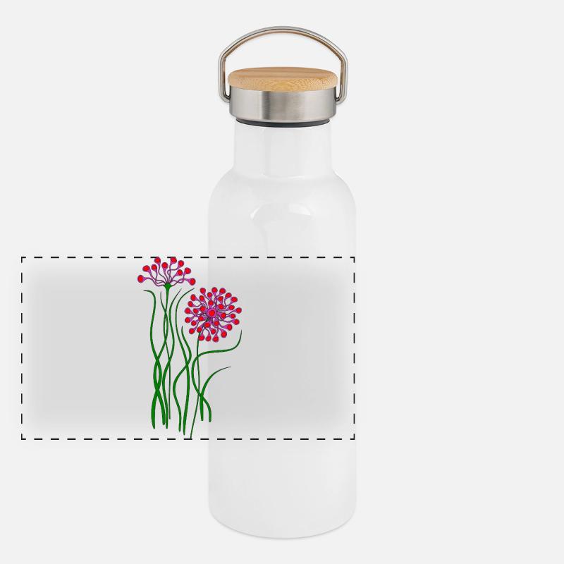 Panorama Thermosflasche mit Bambusdeckel