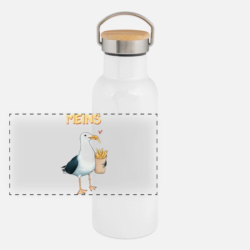 Meins Panorama Thermosflasche mit Bambusdeckel