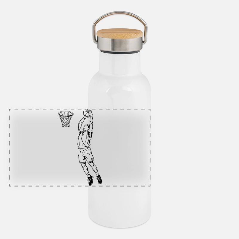Panorama Thermosflasche mit Bambusdeckel