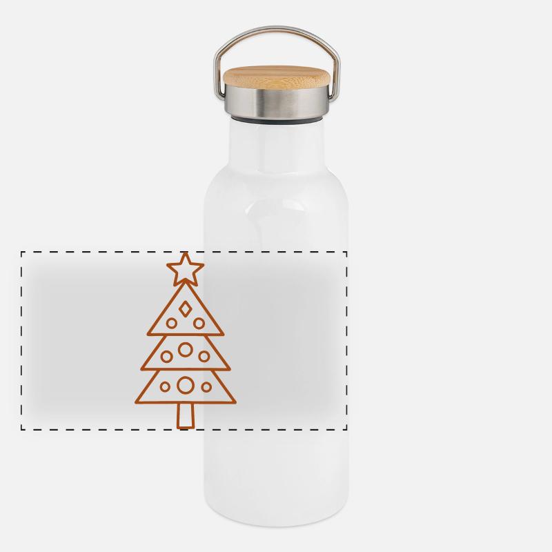 Sapin de Noël﻿ - Joyeux Noël Gourde isotherme avec bouchon en bambou