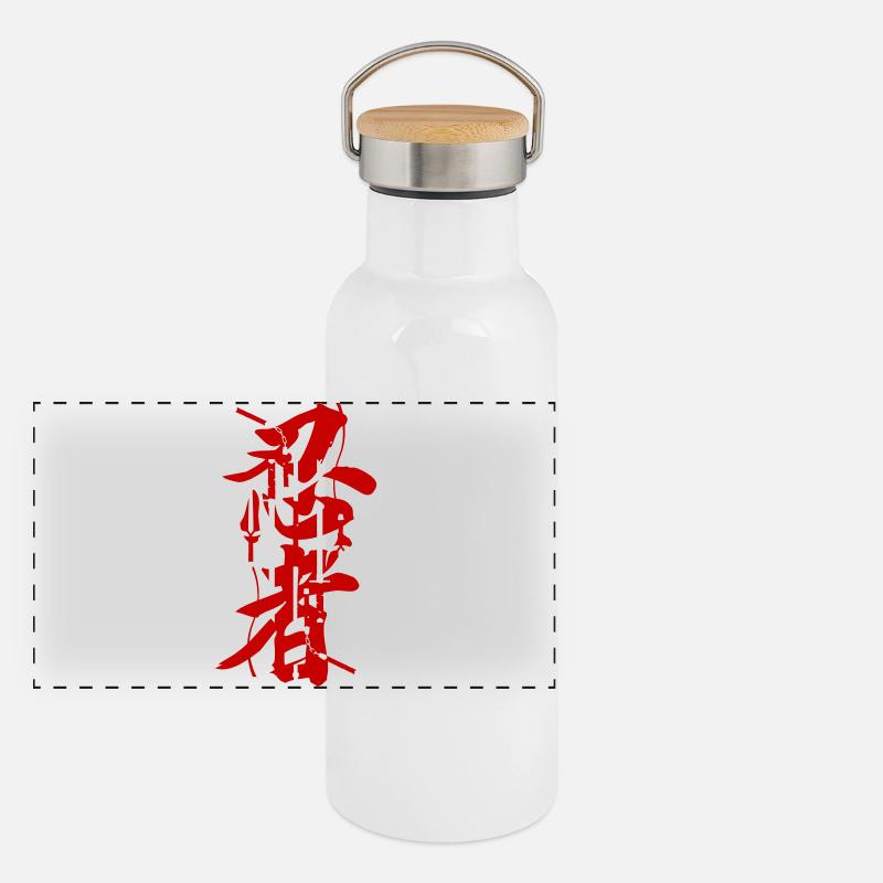 Panorama Thermosflasche mit Bambusdeckel