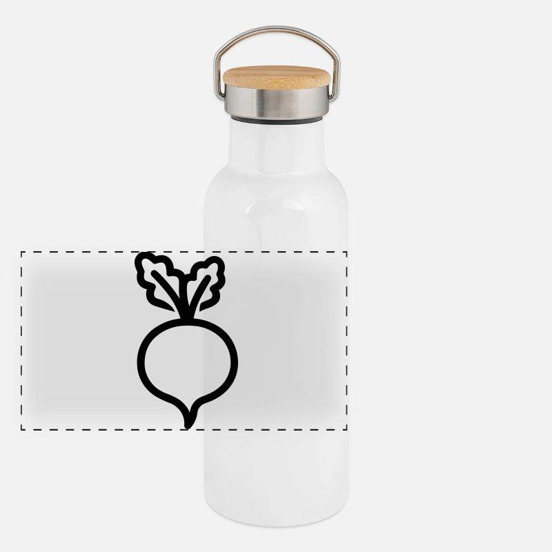 Rübe Panorama Thermosflasche mit Bambusdeckel