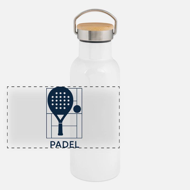 Raquette de Padel - Padeliste Gourde isotherme avec bouchon en bambou
