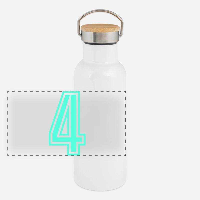Panorama Thermosflasche mit Bambusdeckel