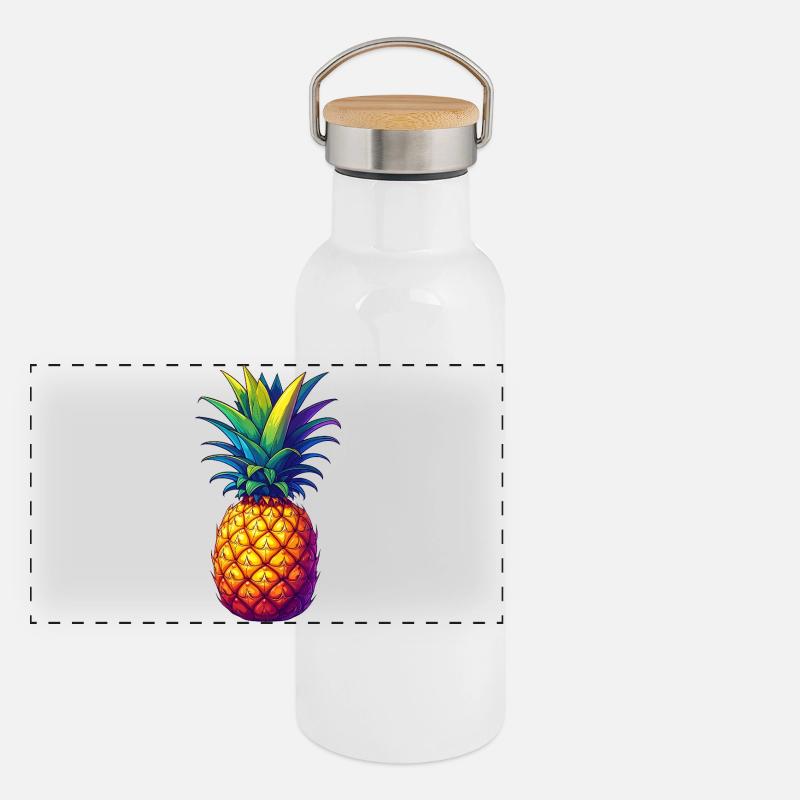 Ananas Gourde isotherme avec bouchon en bambou