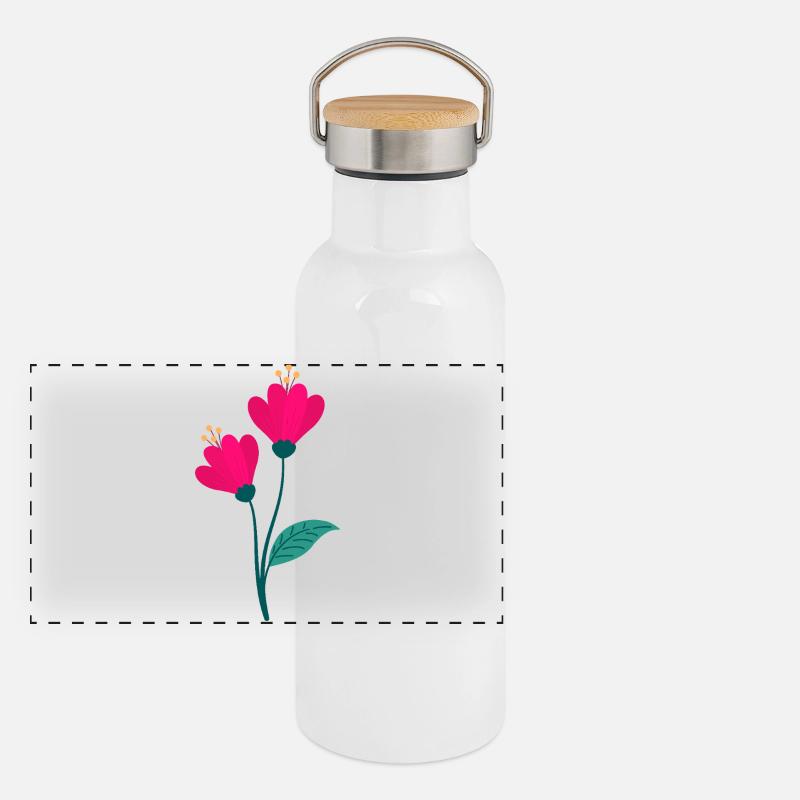 Blume Panorama Thermosflasche mit Bambusdeckel