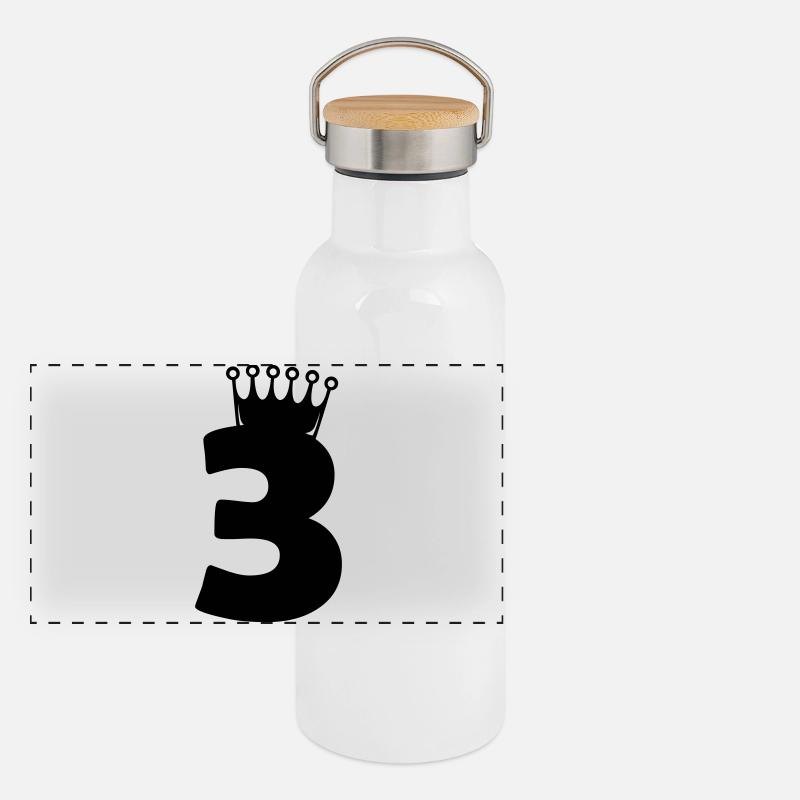 Gourde isotherme avec bouchon en bambou