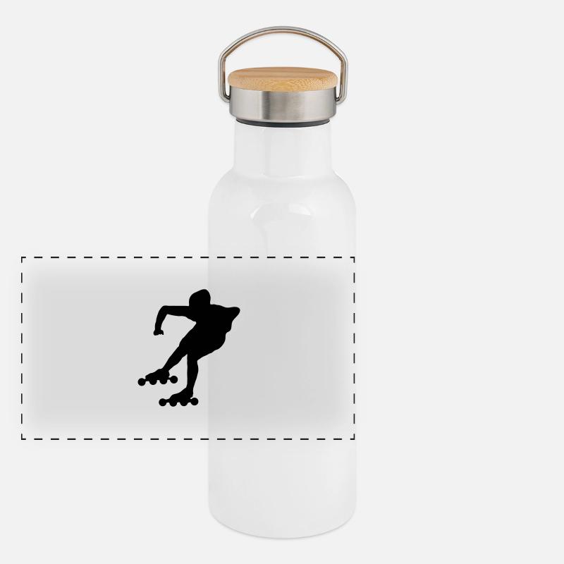 Panorama Thermosflasche mit Bambusdeckel