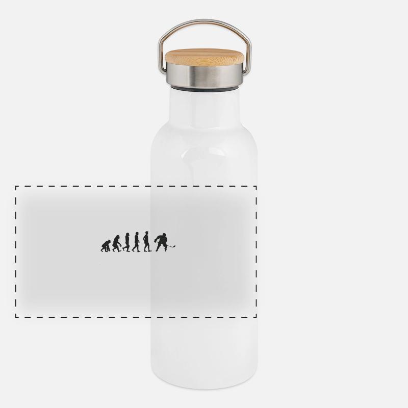 Evolution Eishockey Panorama Thermosflasche mit Bambusdeckel