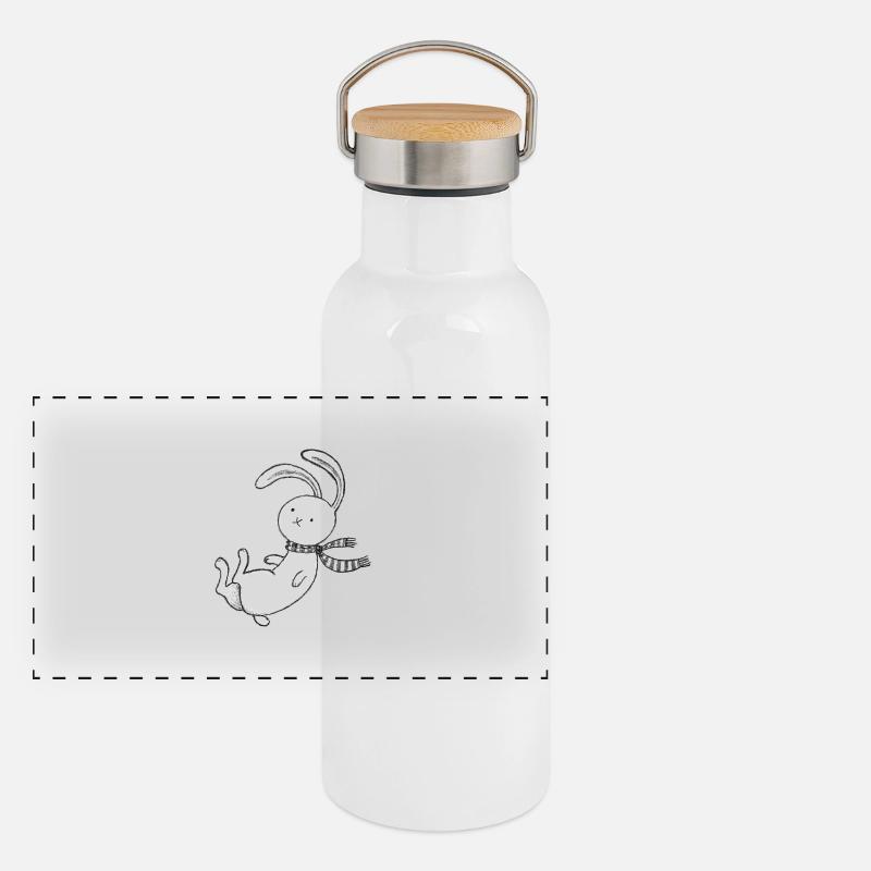 Bunny Panoramic Thermal Bottle with Bamboo Lid