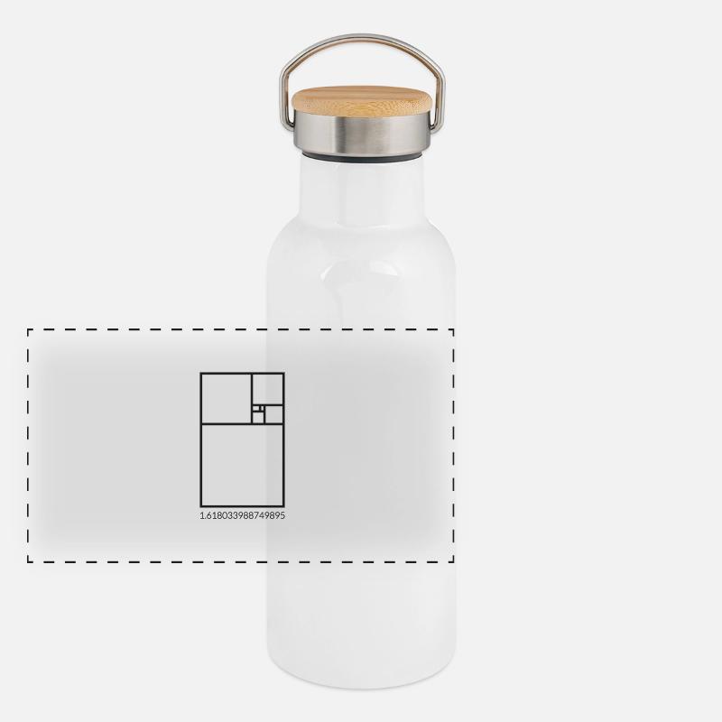 Fibonacci Panorama Thermosflasche mit Bambusdeckel