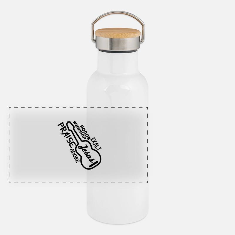 Louange - gloire Gourde isotherme avec bouchon en bambou