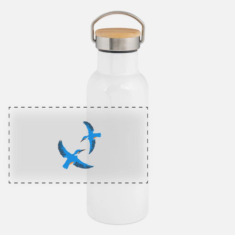 martin-pêcheur Gourde isotherme avec bouchon en bambou