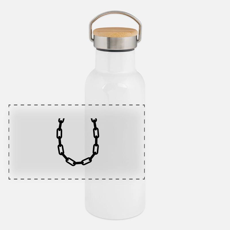 chain Panoramic Thermal Bottle with Bamboo Lid