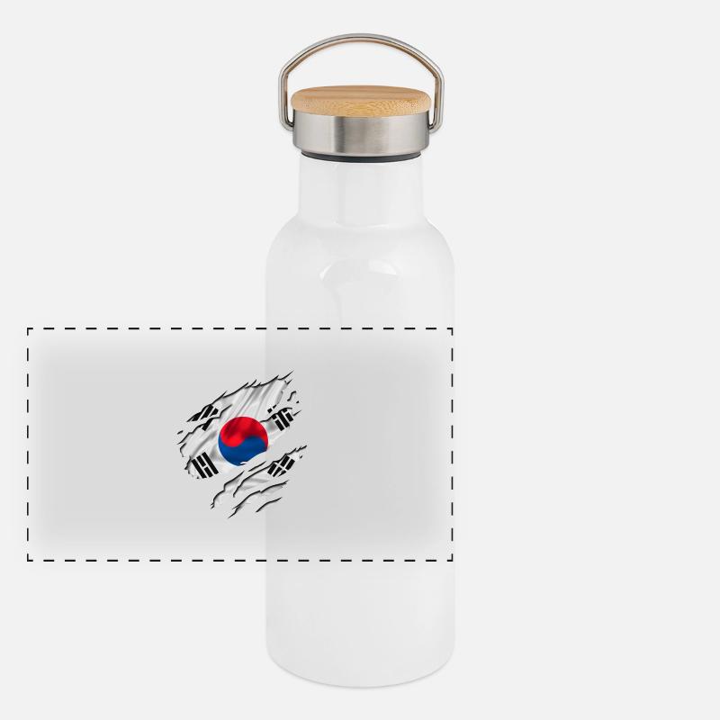 corée korea south sud Gourde isotherme avec bouchon en bambou