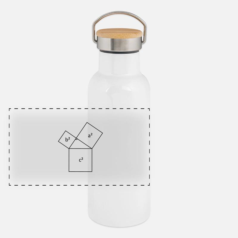 Satz des Pythagoras Panorama Thermosflasche mit Bambusdeckel