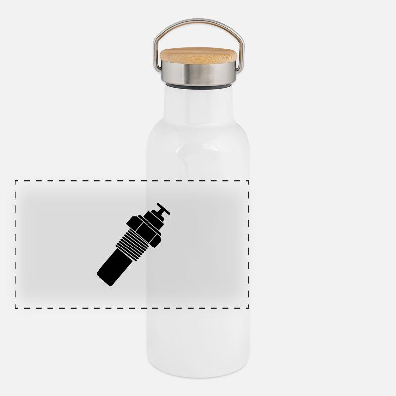 Flüssigkeit temperatursensor Panorama Thermosflasche mit Bambusdeckel