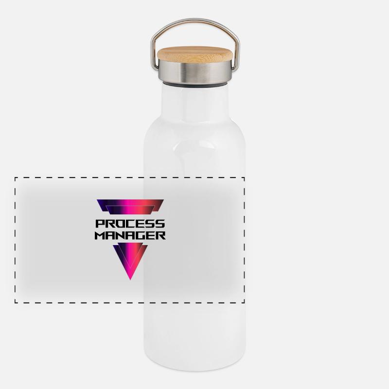 Gestionnaire de PROCESSUS Gourde isotherme avec bouchon en bambou