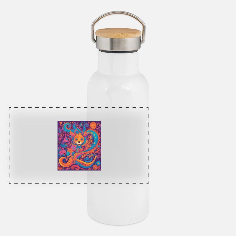 Une créature fantastique dans un monde coloréFantast Gourde isotherme avec bouchon en bambou