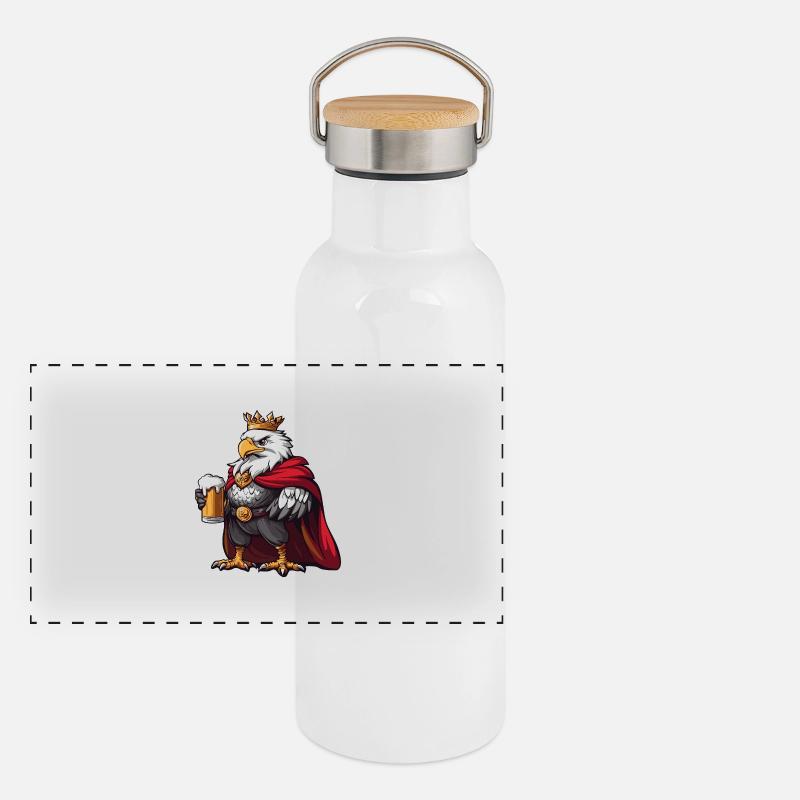 Bière Eagle Drôle Gourde isotherme avec bouchon en bambou