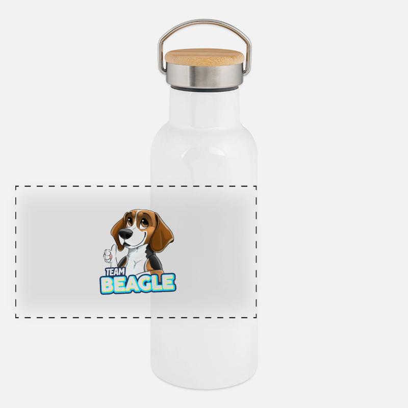 TEAM Beagle - Tricolore Panoramic Thermal Bottle with Bamboo Lid