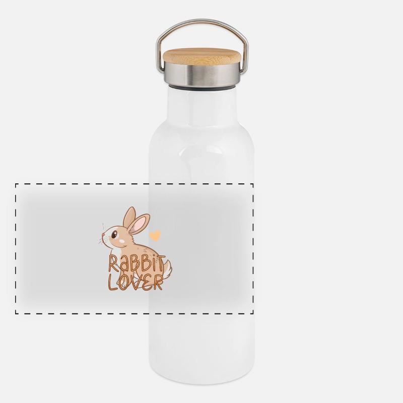 Rabbit lovers Panoramic Thermal Bottle with Bamboo Lid