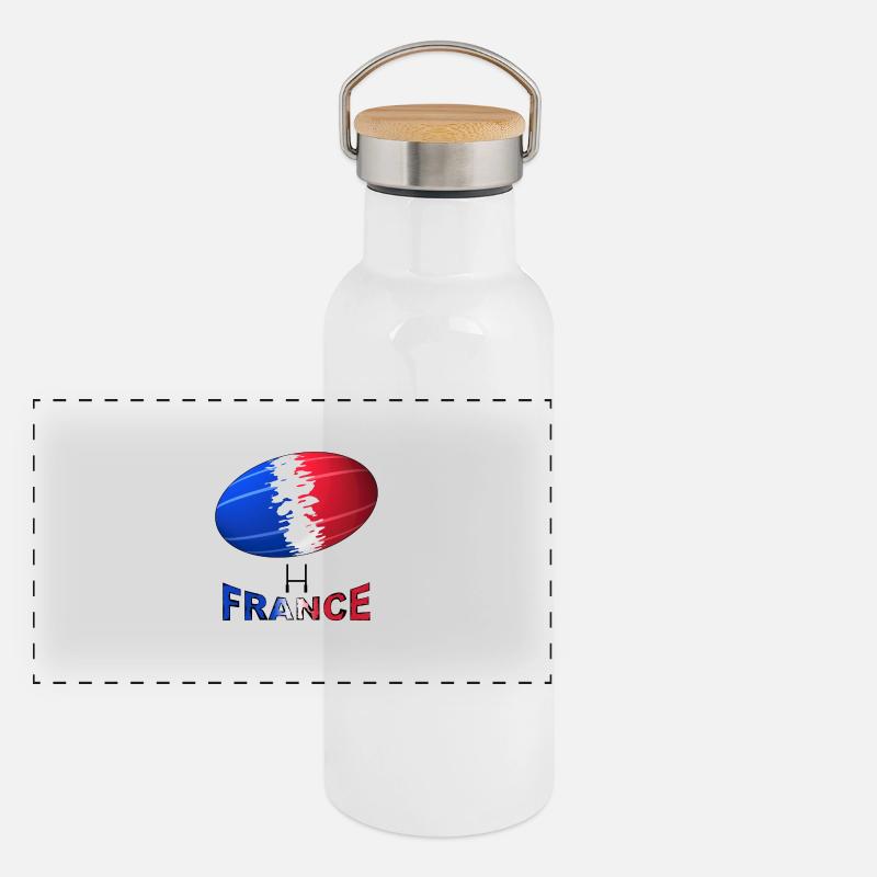 rugby Panoramic Thermal Bottle with Bamboo Lid