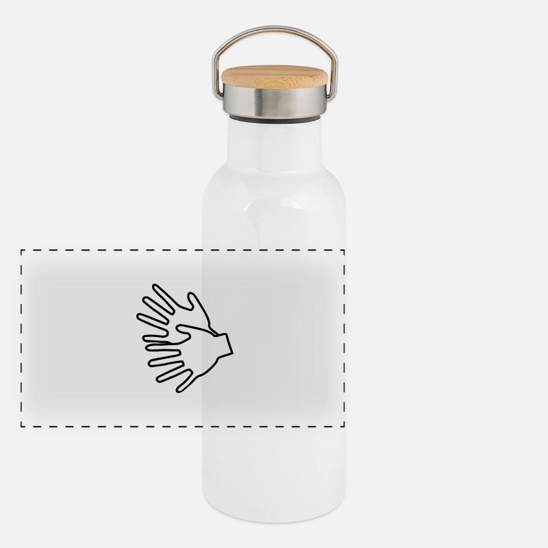 Panorama Thermosflasche mit Bambusdeckel