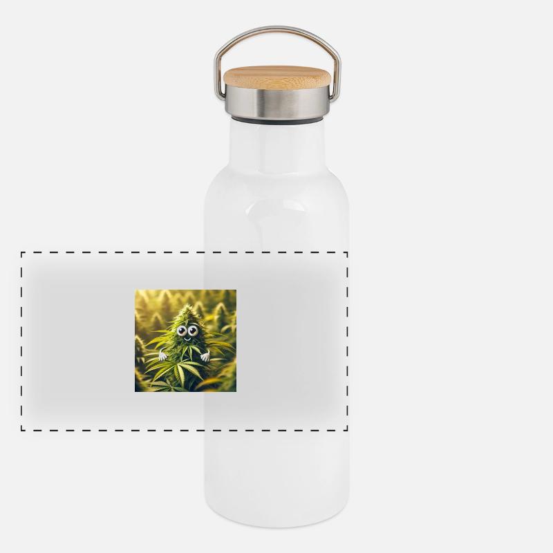 33 Panorama Thermosflasche mit Bambusdeckel