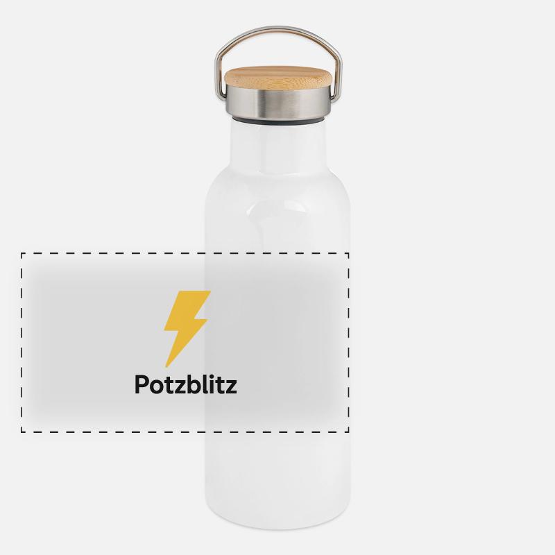 Potzblitz Panorama Thermosflasche mit Bambusdeckel
