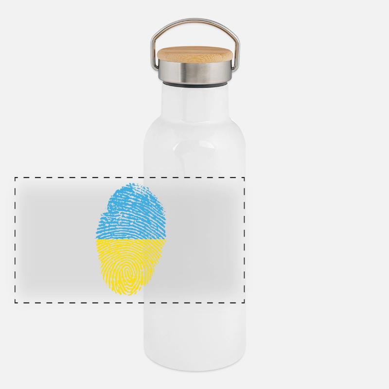 Fingerprint - Ukraine Panoramic Thermal Bottle with Bamboo Lid