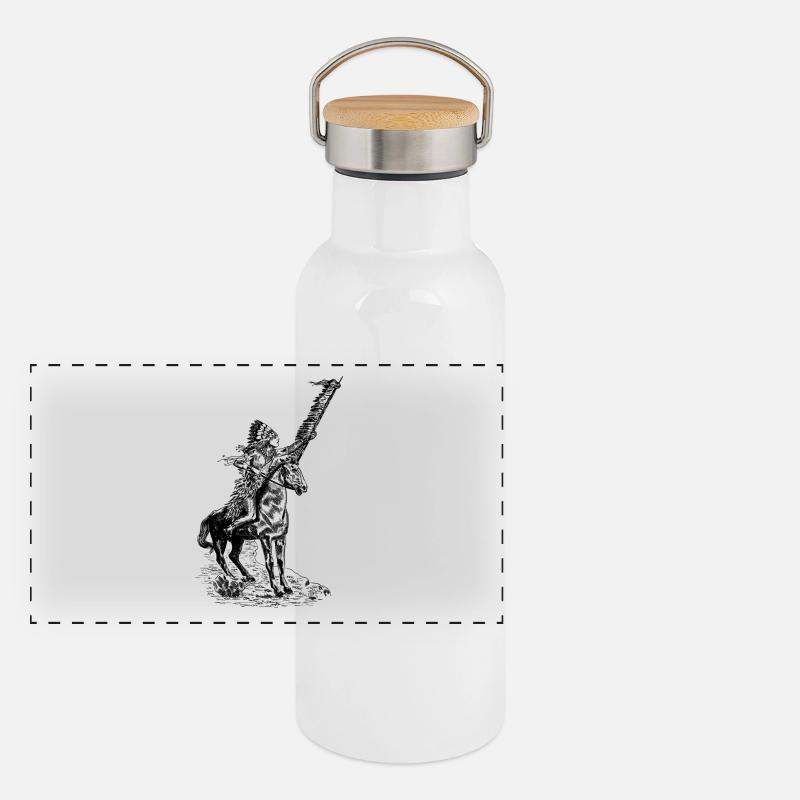 Indian Panoramic Thermal Bottle with Bamboo Lid