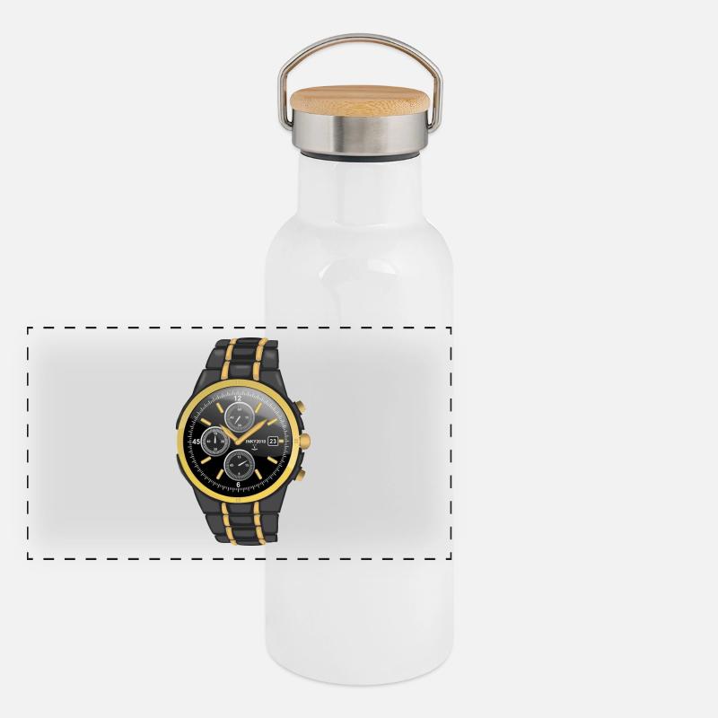 regarder Gourde isotherme avec bouchon en bambou
