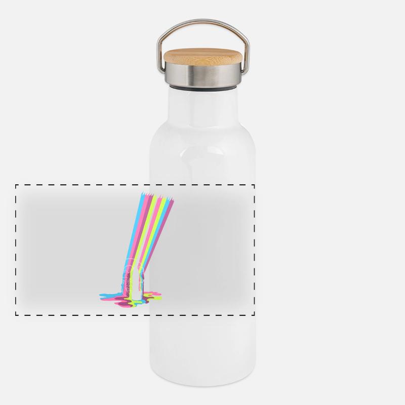 Mute cry for light and color Panoramic Thermal Bottle with Bamboo Lid