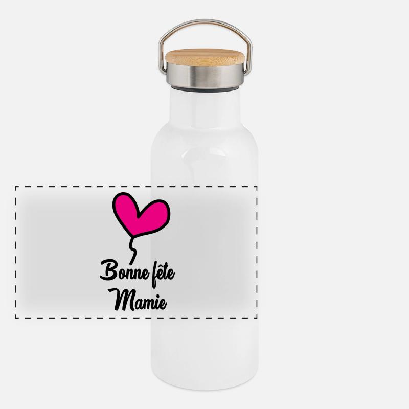 OMA. MAMA Panorama Thermosflasche mit Bambusdeckel