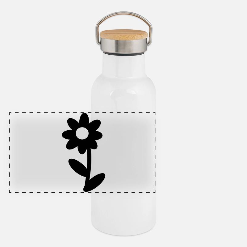 De fleur Gourde isotherme avec bouchon en bambou