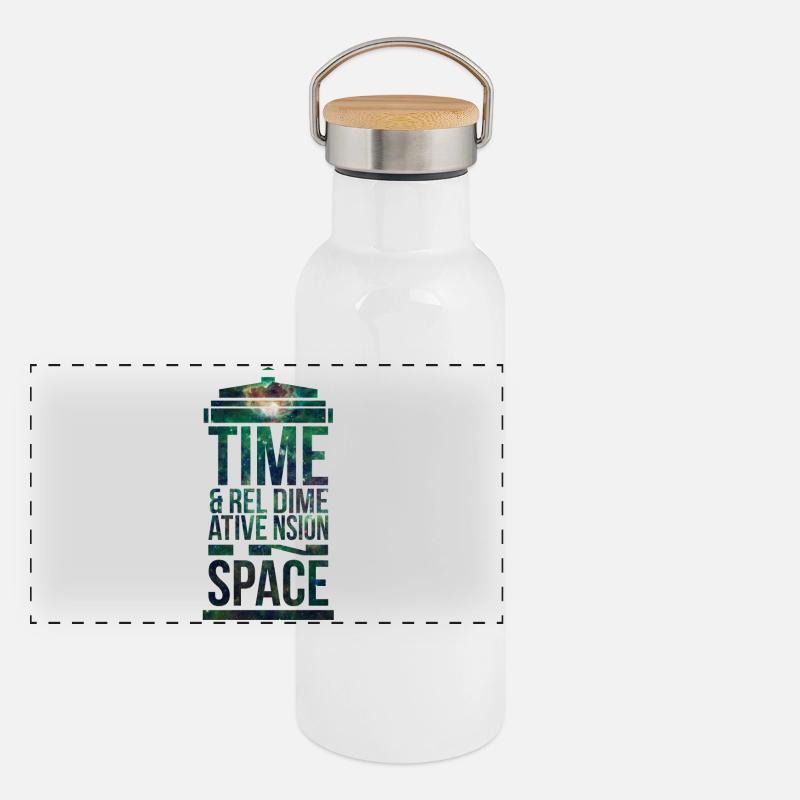 TARDIS Panorama Thermosflasche mit Bambusdeckel