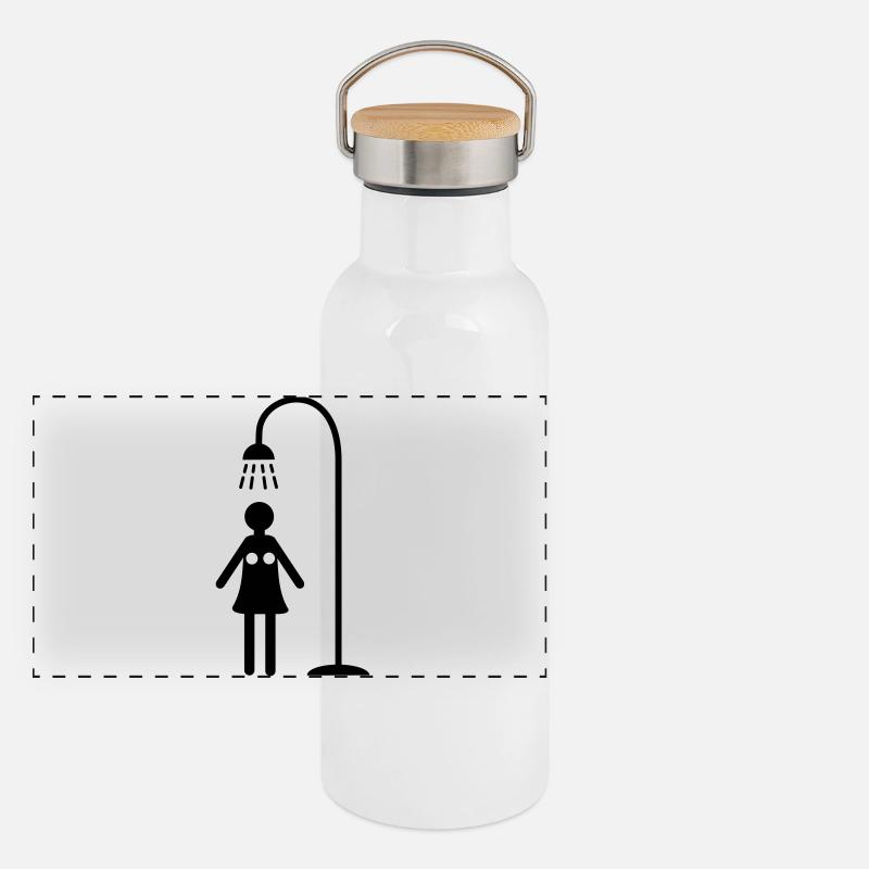 duschen hygiene lebensstil Panorama Thermosflasche mit Bambusdeckel